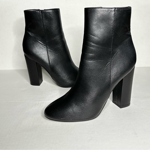 Miss Lola Chunky Block Heel Ankle Boots Black Women’s Size 7.5 - Picture 2 of 13